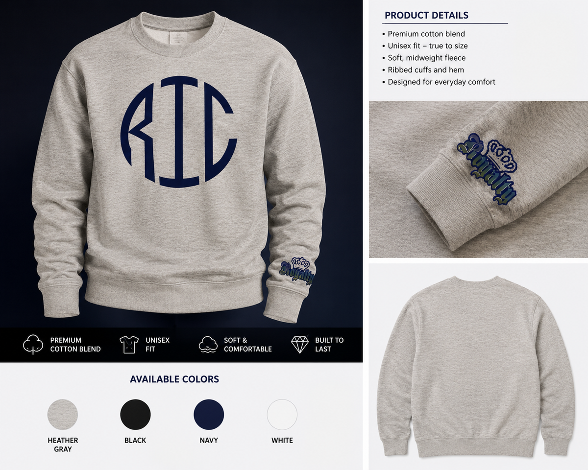 Royal Icon Signature Monogram Crewneck Sweatshirt